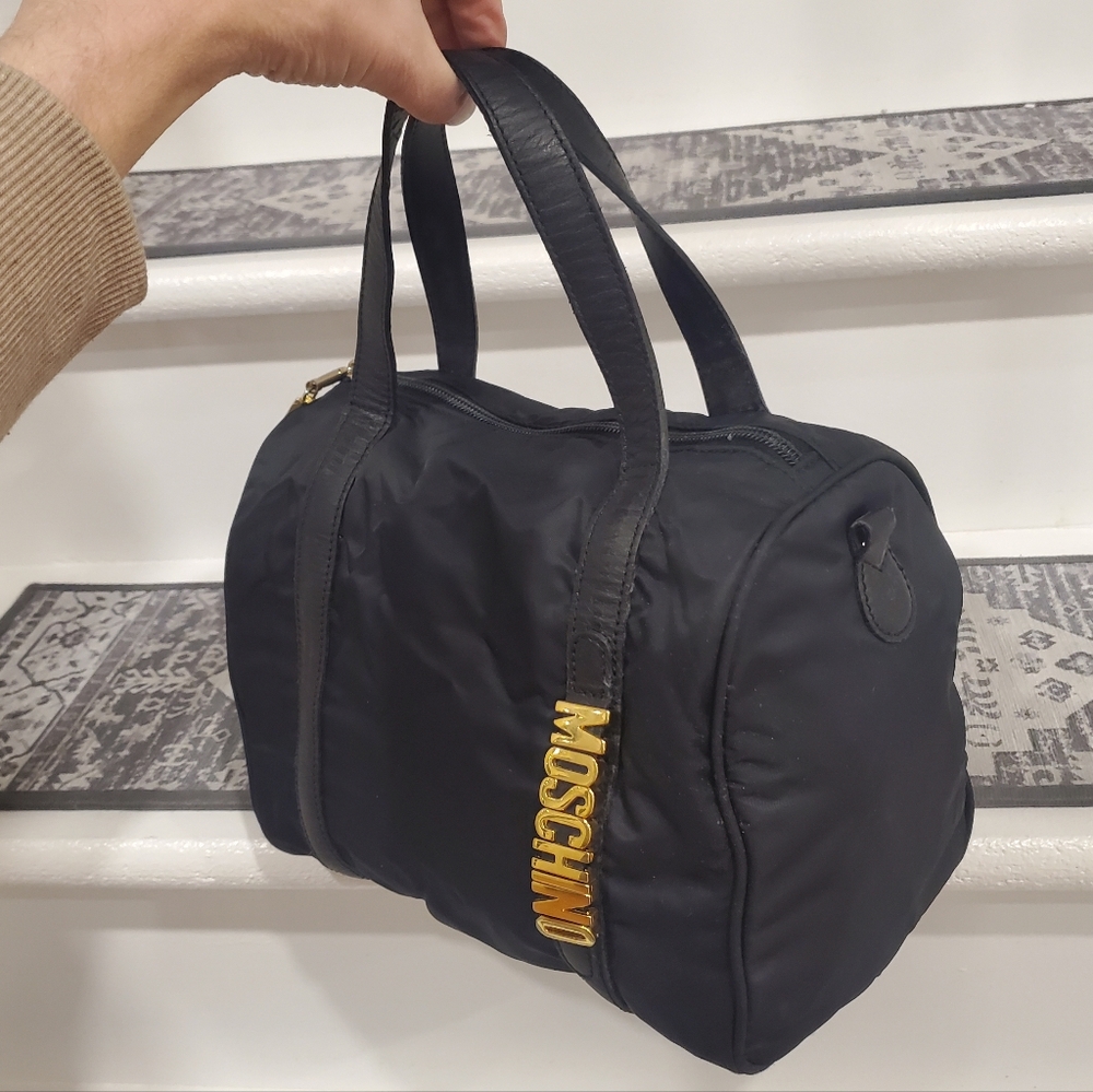Vintage Moschino Redwall Made in Italy Boston Satchel Bag